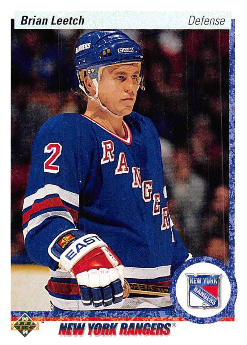 1990-91 Upper Deck Hockey #253 Brian Leetch New York Rangers Image 1