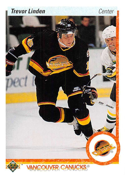 1990-91 Upper Deck Hockey  #256 Trevor Linden  Vancouver Canucks  Image 1