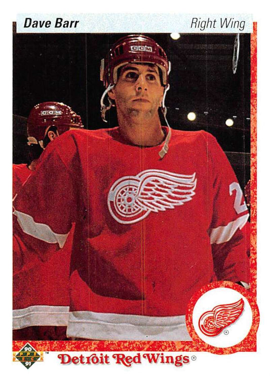 1990-91 Upper Deck Hockey  #257 Dave Barr  Detroit Red Wings  Image 1