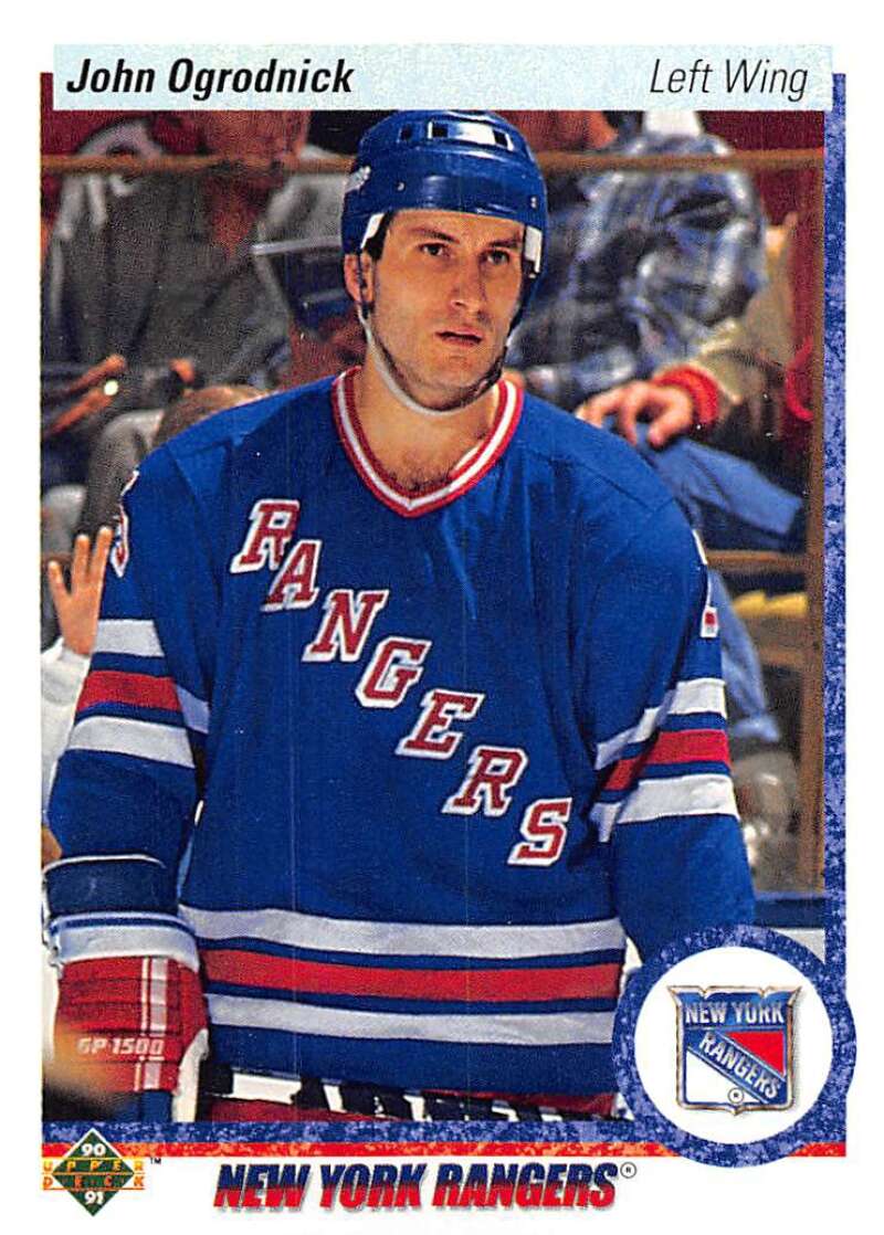 1990-91 Upper Deck Hockey #258 John Ogrodnick New York Rangers Image 1