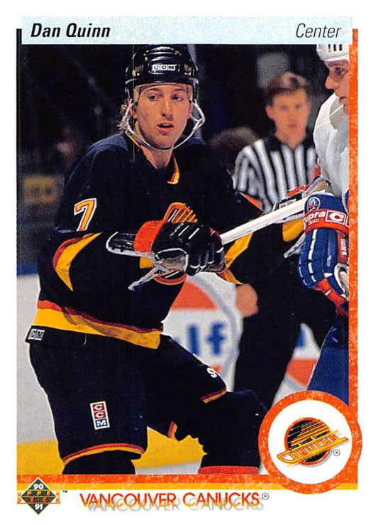 1990-91 Upper Deck Hockey  #260 Dan Quinn  Vancouver Canucks  Image 1