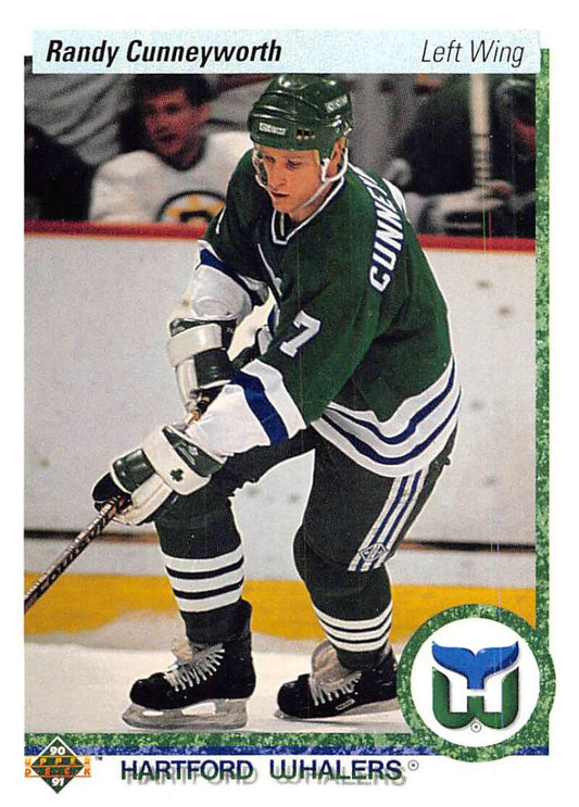 1990-91 Upper Deck Hockey  #268 Randy Cunneyworth  Hartford Whalers  Image 1