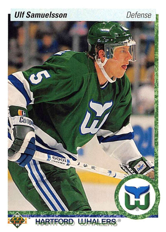 1990-91 Upper Deck Hockey  #287 Ulf Samuelsson  Hartford Whalers  Image 1