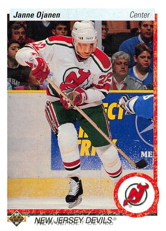 1990-91 Upper Deck Hockey  #290 Janne Ojanen  New Jersey Devils  Image 1