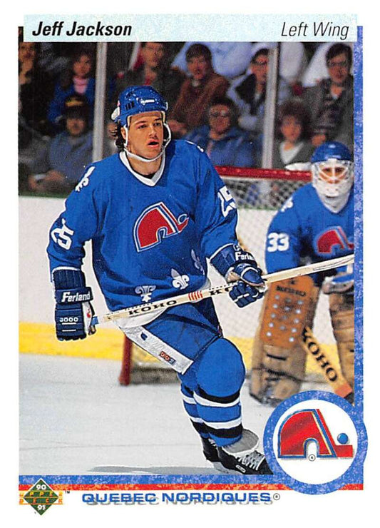 1990-91 Upper Deck Hockey  #291 Jeff Jackson  Quebec Nordiques  Image 1
