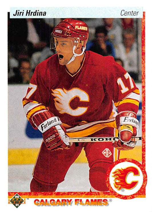 1990-91 Upper Deck Hockey  #292 Jiri Hrdina  Calgary Flames  Image 1