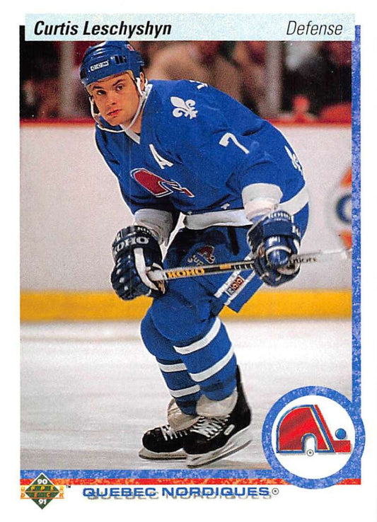 1990-91 Upper Deck Hockey  #295 Curtis Leschyshyn  RC Rookie  Image 1