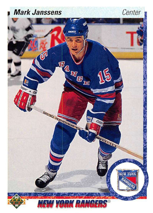 1990-91 Upper Deck Hockey  #298 Mark Janssens  New York Rangers  Image 1