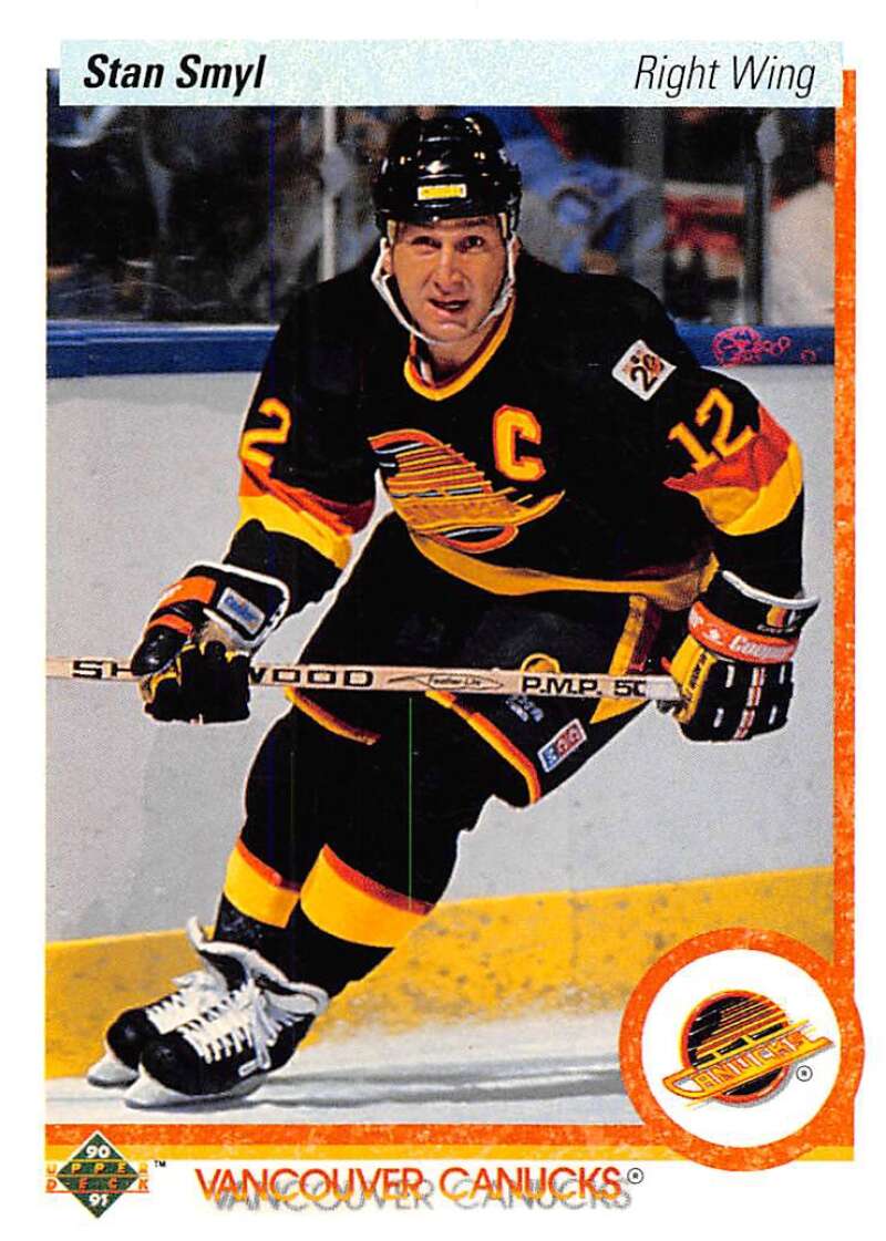 1990-91 Upper Deck Hockey #299 Stan Smyl Vancouver Canucks Image 1