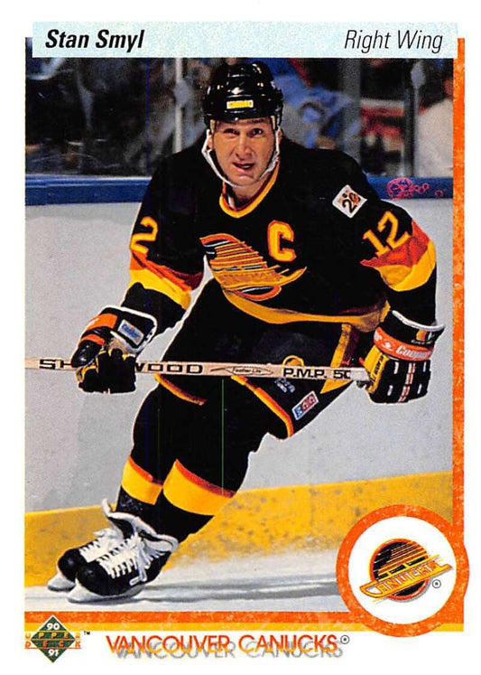 1990-91 Upper Deck Hockey  #299 Stan Smyl  Vancouver Canucks  Image 1