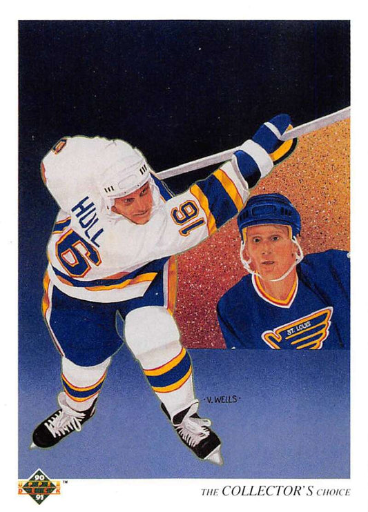 1990-91 Upper Deck Hockey  #312 Brett Hull TC  St. Louis Blues  Image 1