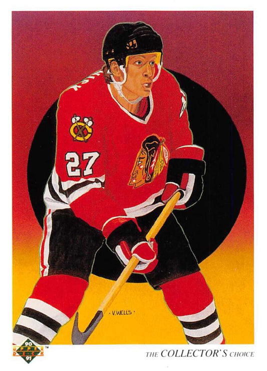 1990-91 Upper Deck Hockey  #316 Jeremy Roenick TC  Chicago Blackhawks  Image 1