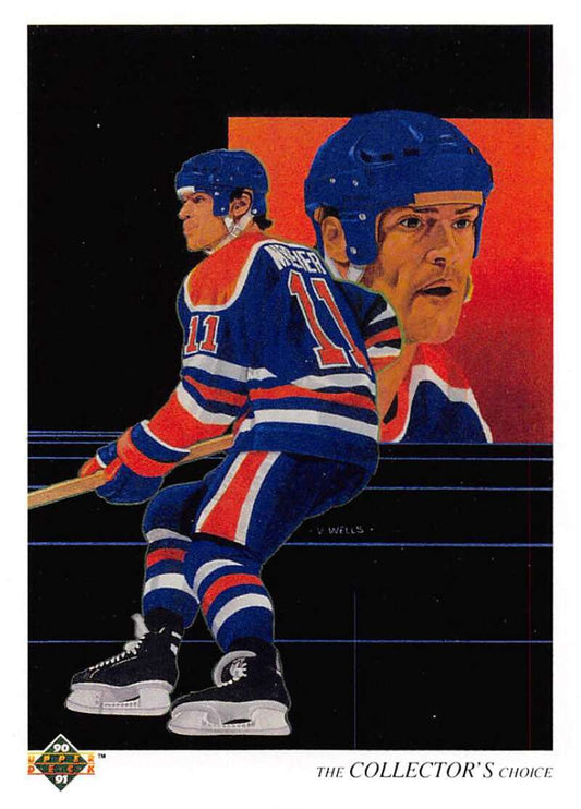 1990-91 Upper Deck Hockey  #321 Mark Messier TC  Edmonton Oilers  Image 1