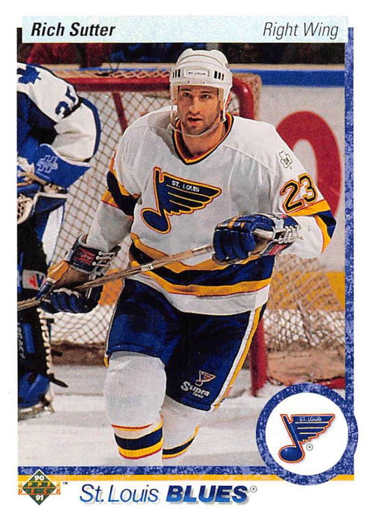 1990-91 Upper Deck Hockey  #328 Rich Sutter  St. Louis Blues  Image 1