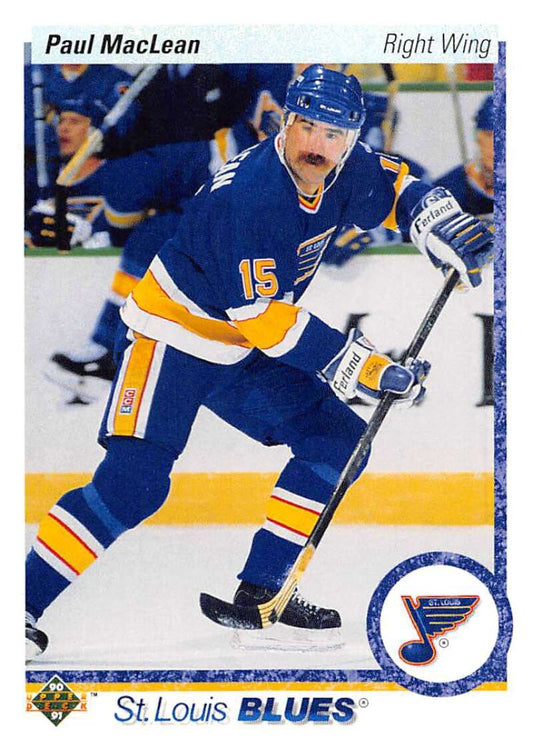 1990-91 Upper Deck Hockey  #330 Paul MacLean  St. Louis Blues  Image 1