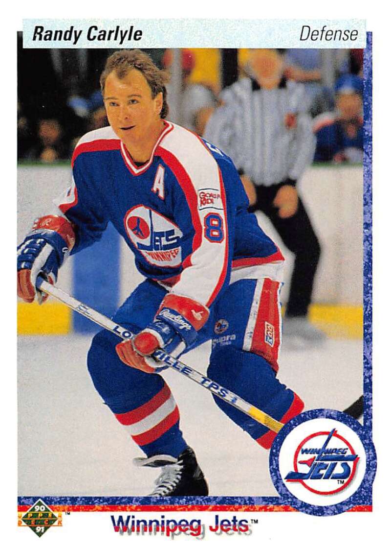 1990-91 Upper Deck Hockey #331 Randy Carlyle Winnipeg Jets Image 1