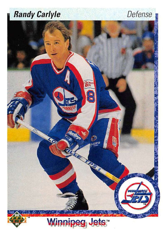 1990-91 Upper Deck Hockey  #331 Randy Carlyle  Winnipeg Jets  Image 1