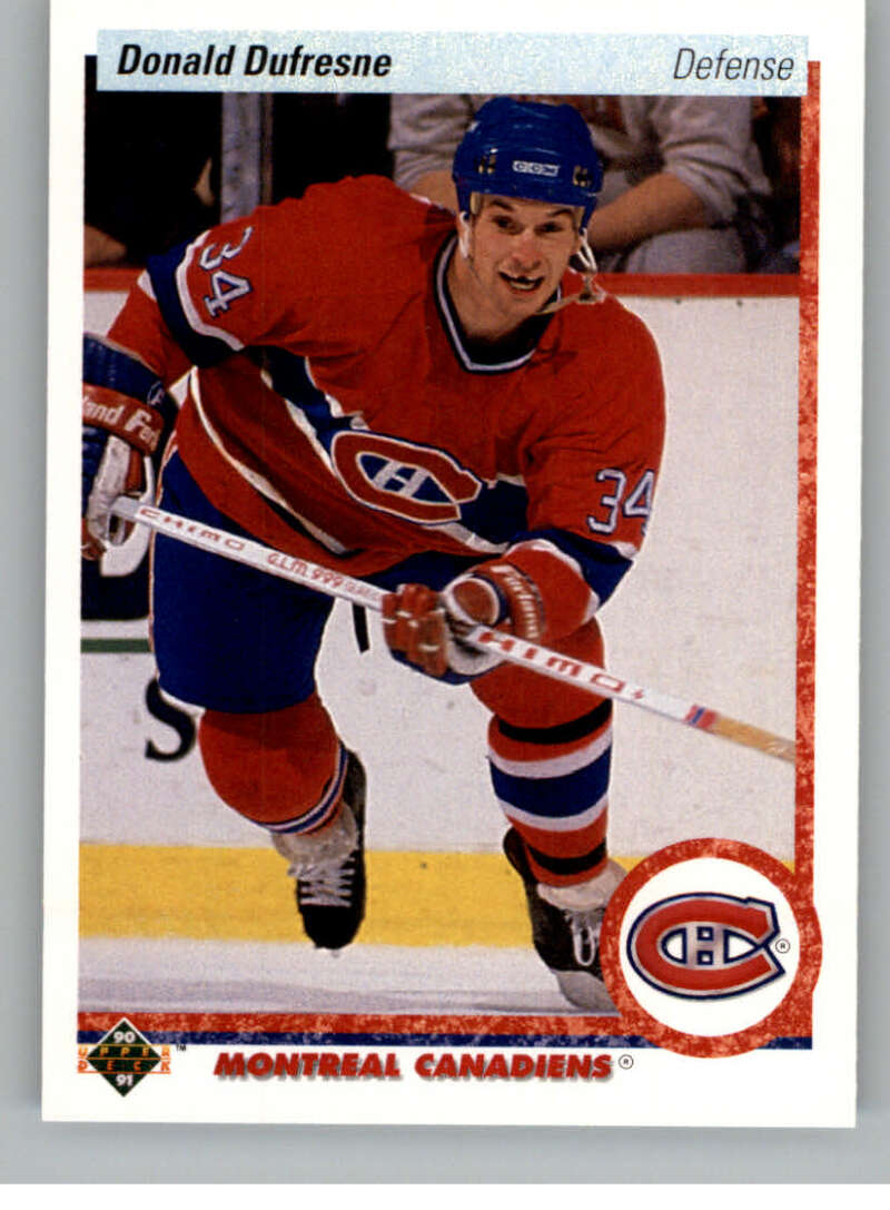 1990-91 Upper Deck Hockey #332 Donald Dufresne Montreal Canadiens Image 1