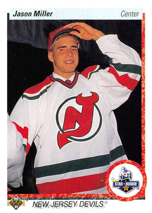 1990-91 Upper Deck Hockey  #335 Jason Miller  New Jersey Devils  Image 1