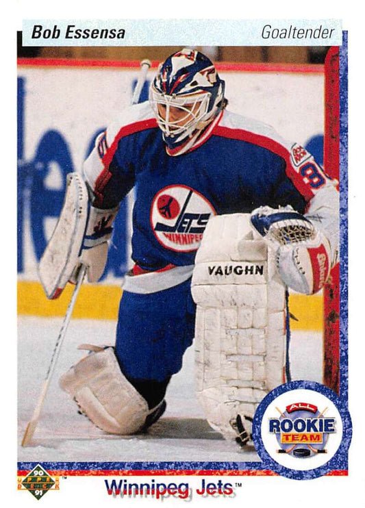 1990-91 Upper Deck Hockey  #337 Bob Essensa ART  Winnipeg Jets  Image 1