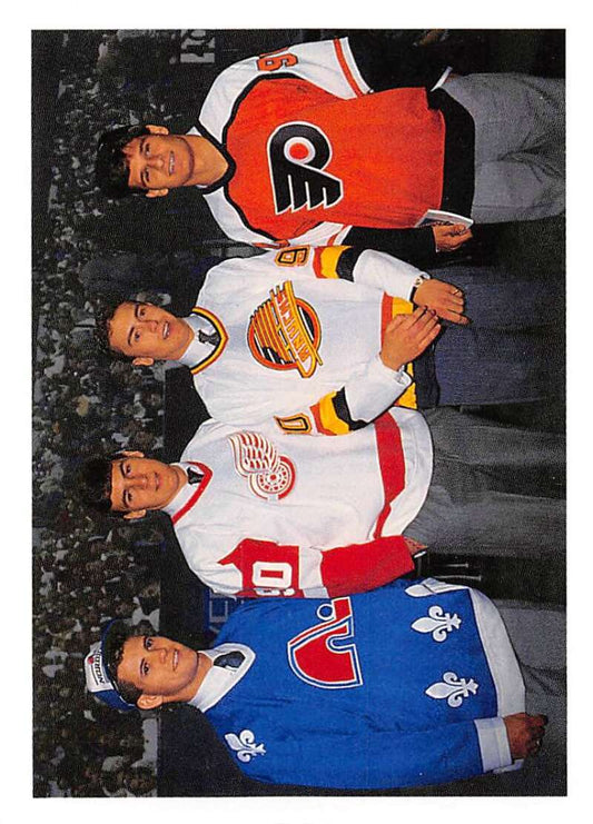 1990-91 Upper Deck Hockey  #351 Primeau/Ricci/Nedved/Nolan Canucks  Image 1