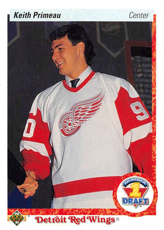 1990-91 Upper Deck Hockey  #354 Keith Primeau  RC Rookie Detroit Red Wings  Image 1