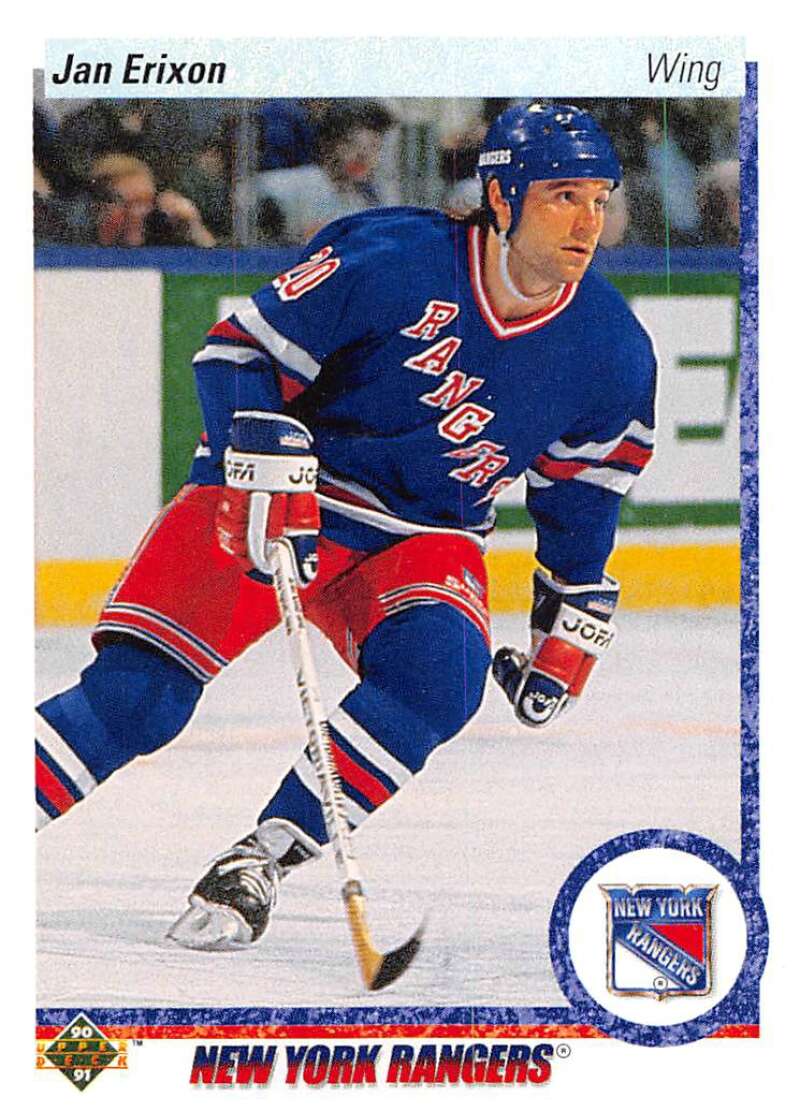 1990-91 Upper Deck Hockey #366 Jan Erixon New York Rangers Image 1