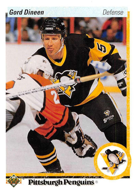 1990-91 Upper Deck Hockey  #369 Gord Dineen  Pittsburgh Penguins  Image 1
