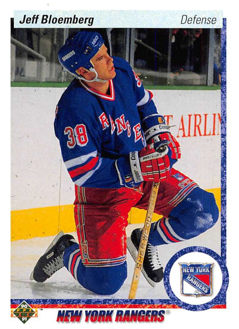 1990-91 Upper Deck Hockey #370 Jeff Bloemberg New York Rangers Image 1
