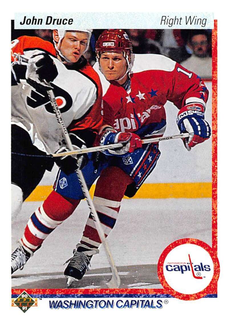 1990-91 Upper Deck Hockey #371 John Druce Washington Capitals Image 1