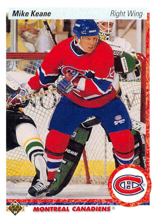 1990-91 Upper Deck Hockey  #382 Mike Keane  RC Rookie Montreal Canadiens  Image 1