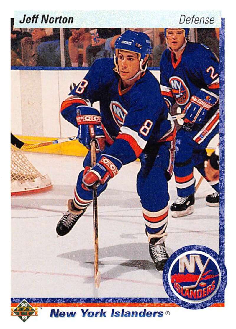 1990-91 Upper Deck Hockey #386 Jeff Norton New York Islanders Image 1