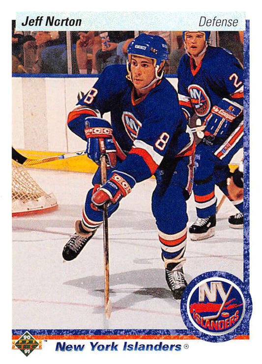 1990-91 Upper Deck Hockey  #386 Jeff Norton  New York Islanders  Image 1