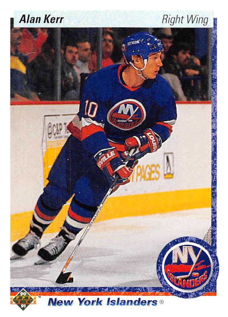 1990-91 Upper Deck Hockey #388 Alan Kerr New York Islanders Image 1
