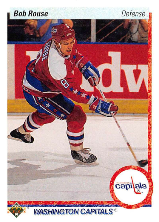 1990-91 Upper Deck Hockey  #389 Bob Rouse  Washington Capitals  Image 1