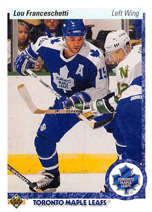 1990-91 Upper Deck Hockey  #396 Lou Franceschetti  Toronto Maple Leafs  Image 1