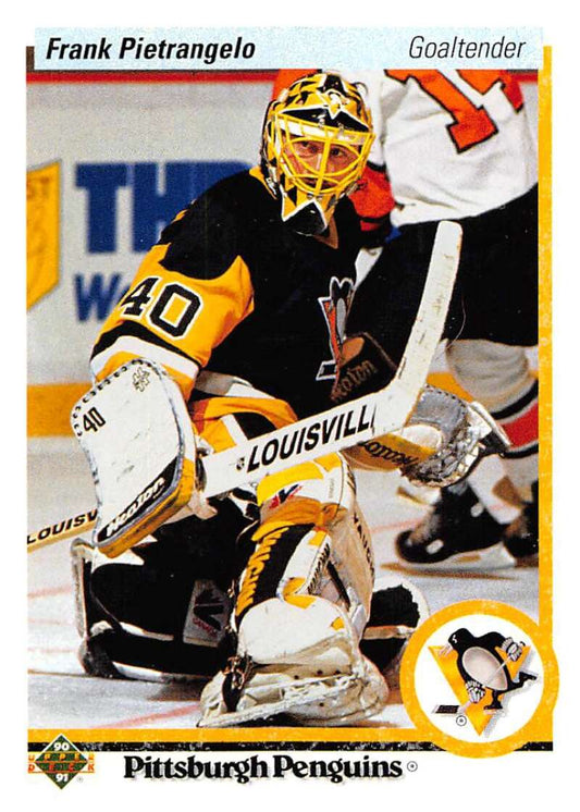 1990-91 Upper Deck Hockey  #403 Frank Pietrangelo  Pittsburgh Penguins  Image 1