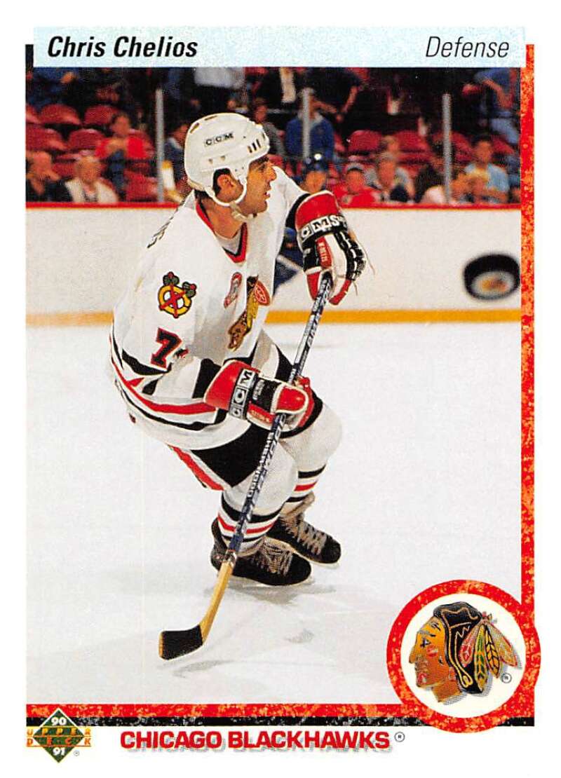 1990-91 Upper Deck Hockey #422 Chris Chelios Montreal Canadiens Image 1
