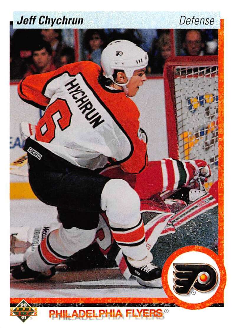 1990-91 Upper Deck Hockey #446 Jeff Chychrun Philadelphia Flyers Image 1
