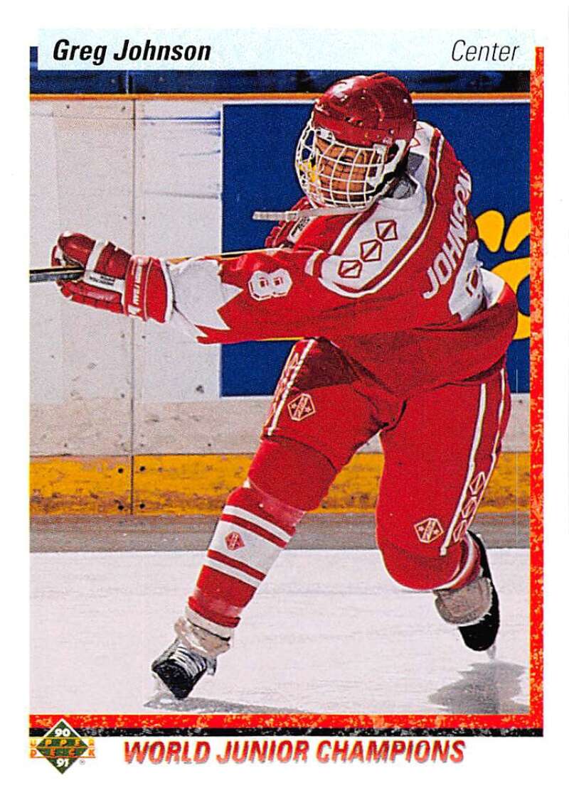 1990-91 Upper Deck Hockey #460 Greg Johnson RC Rookie Image 1