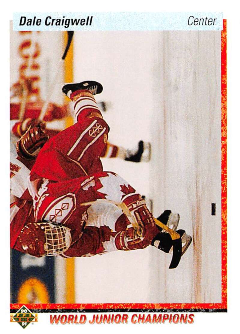 1990-91 Upper Deck Hockey #464 Dale Craigwell RC Rookie Image 1