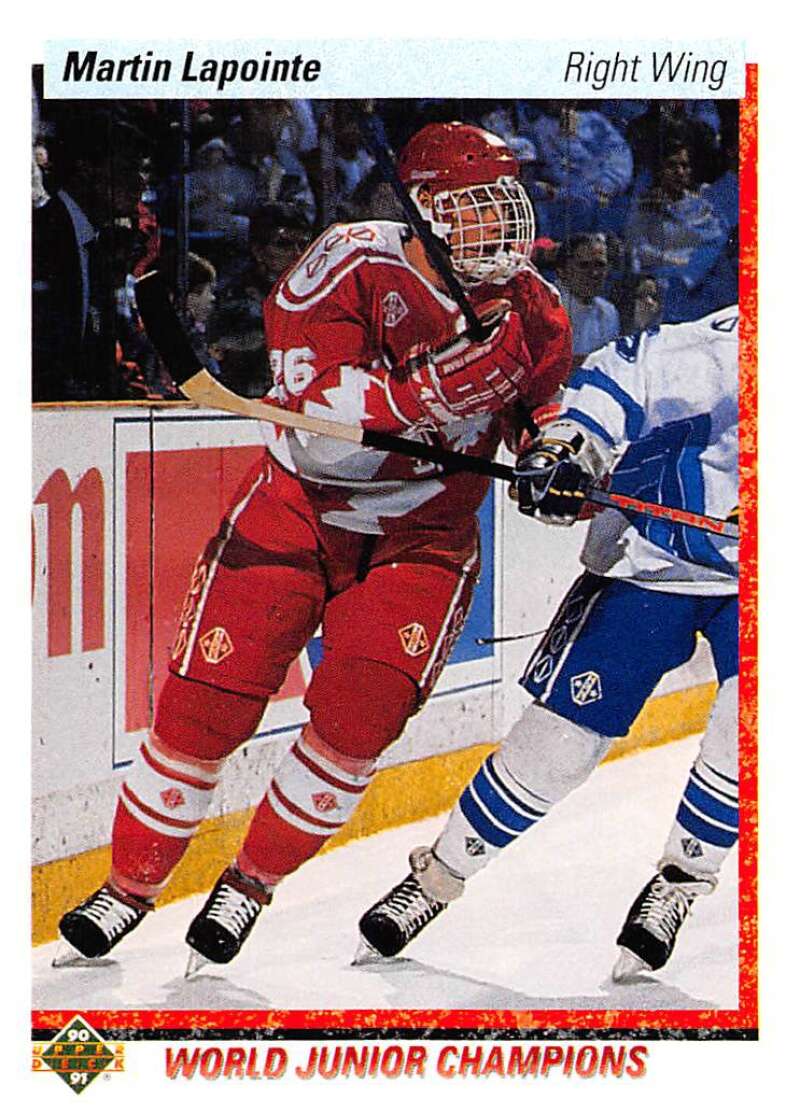 1990-91 Upper Deck Hockey #467 Martin Lapointe RC Rookie Image 1