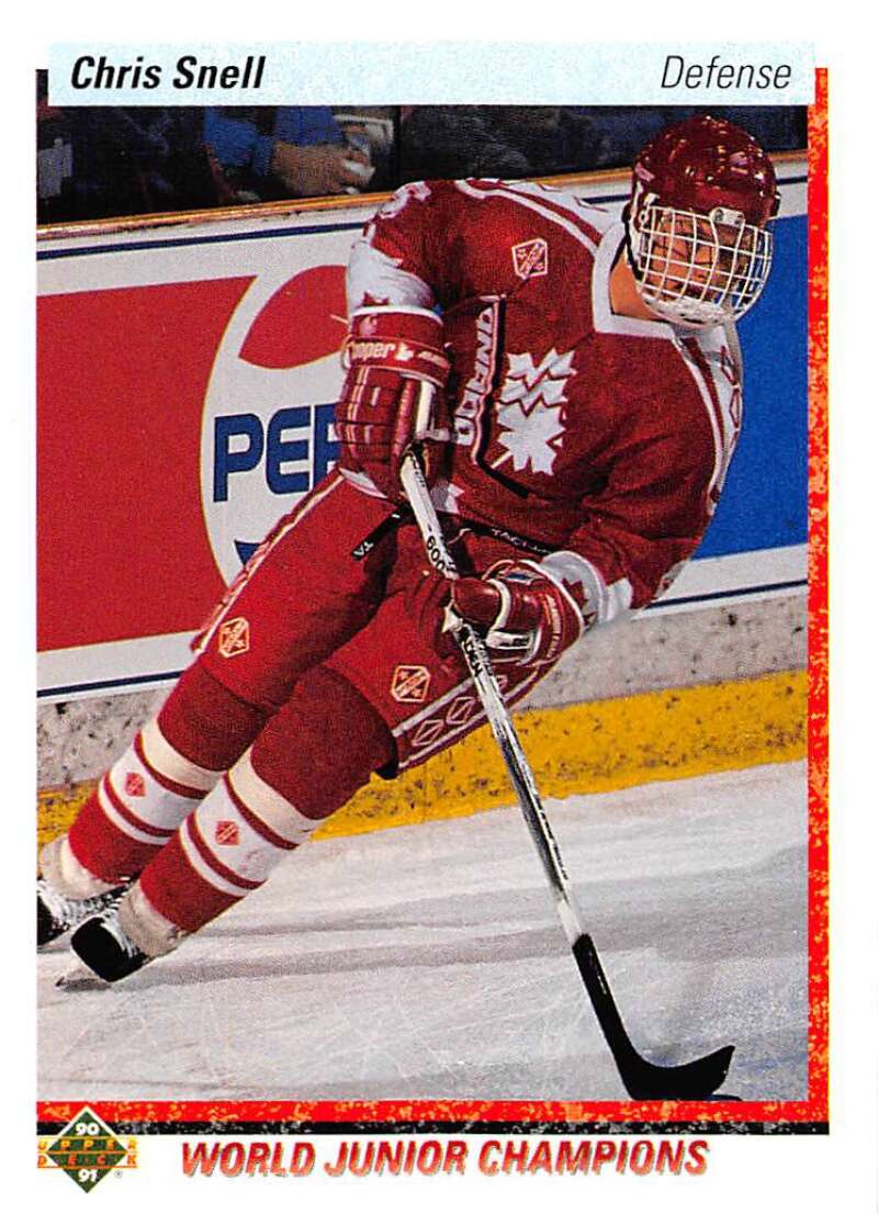 1990-91 Upper Deck Hockey #468 Chris Snell RC Rookie Image 1