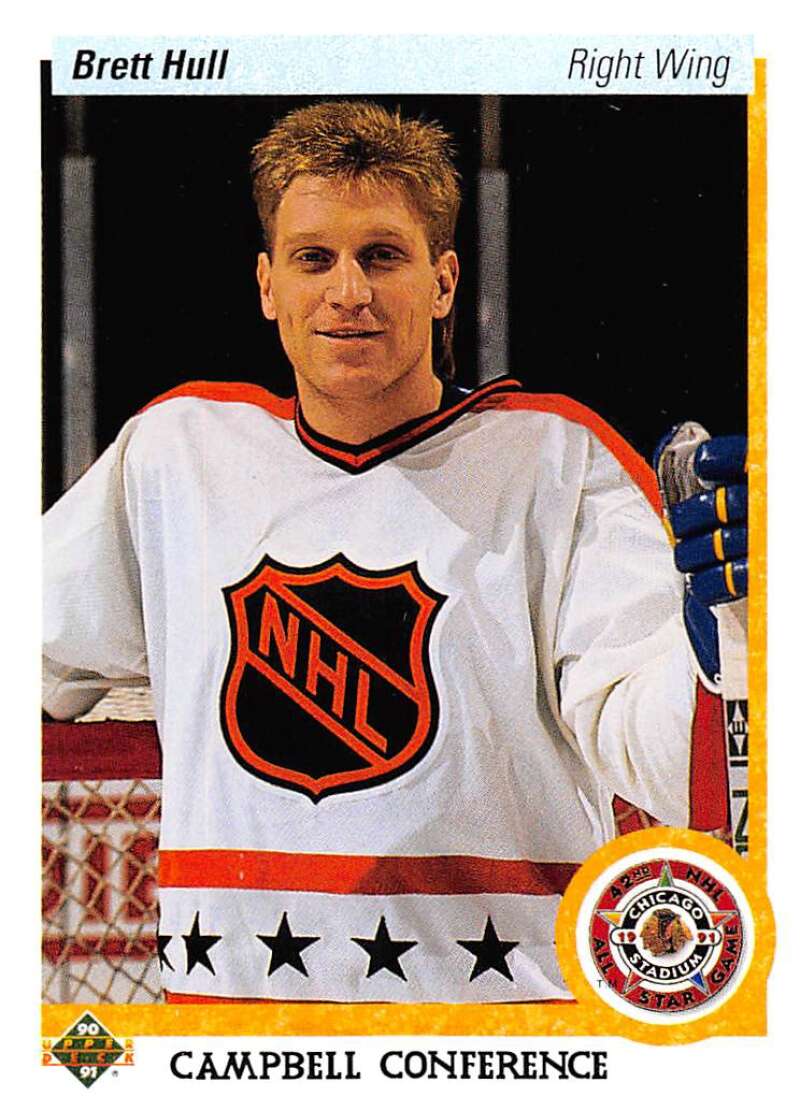 1990-91 Upper Deck Hockey #474 Brett Hull AS St. Louis Blues Image 1