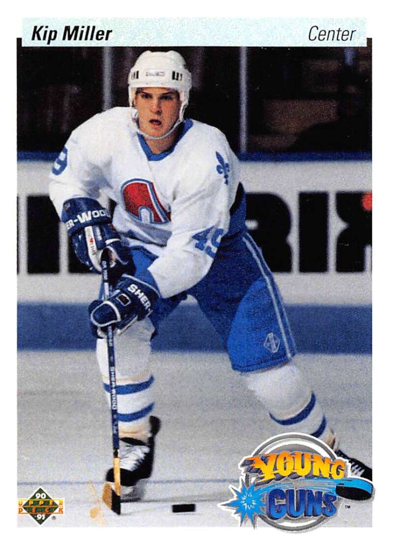 1990-91 Upper Deck Hockey #522 Kip Miller RC Rookie Quebec Nordiques Image 1
