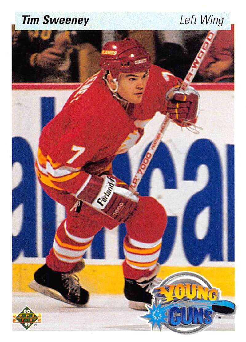 1990-91 Upper Deck Hockey #531 Tim Sweeney RC Rookie Calgary Flames Image 1