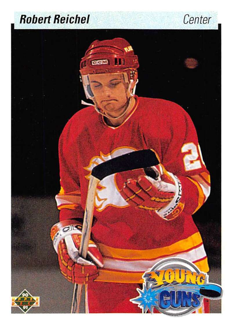 1990-91 Upper Deck Hockey #533 Robert Reichel RC Rookie Calgary Flames Image 1