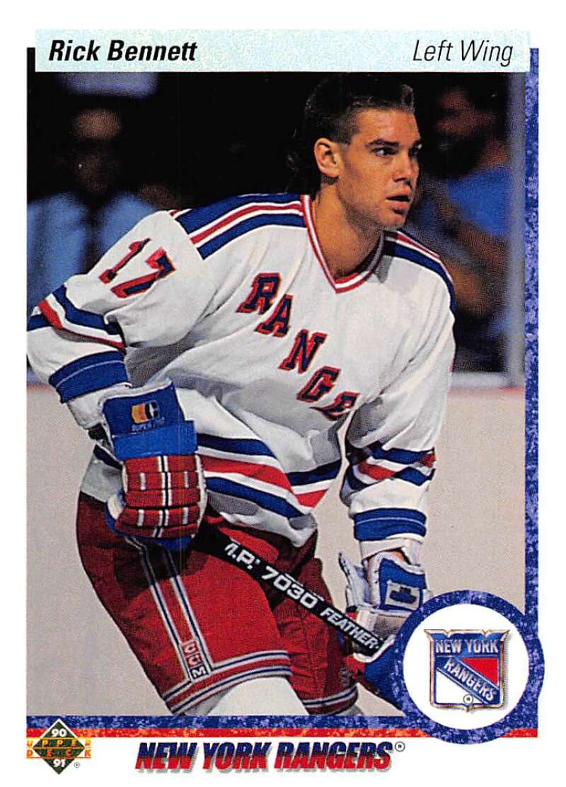 1990-91 Upper Deck Hockey #540 Rick Bennett New York Rangers Image 1