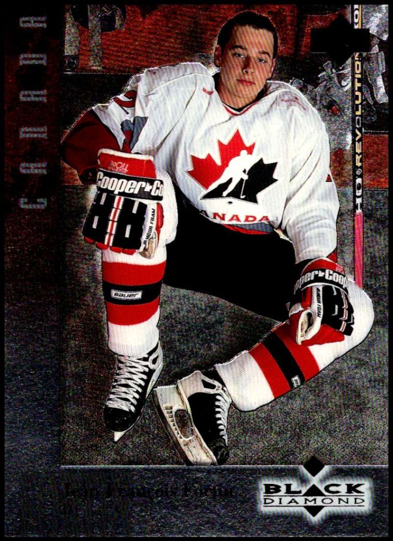 1996-97 Black Diamond #4 Jean-Francois Fortin RC Rookie Team Canada V90058 Image 1