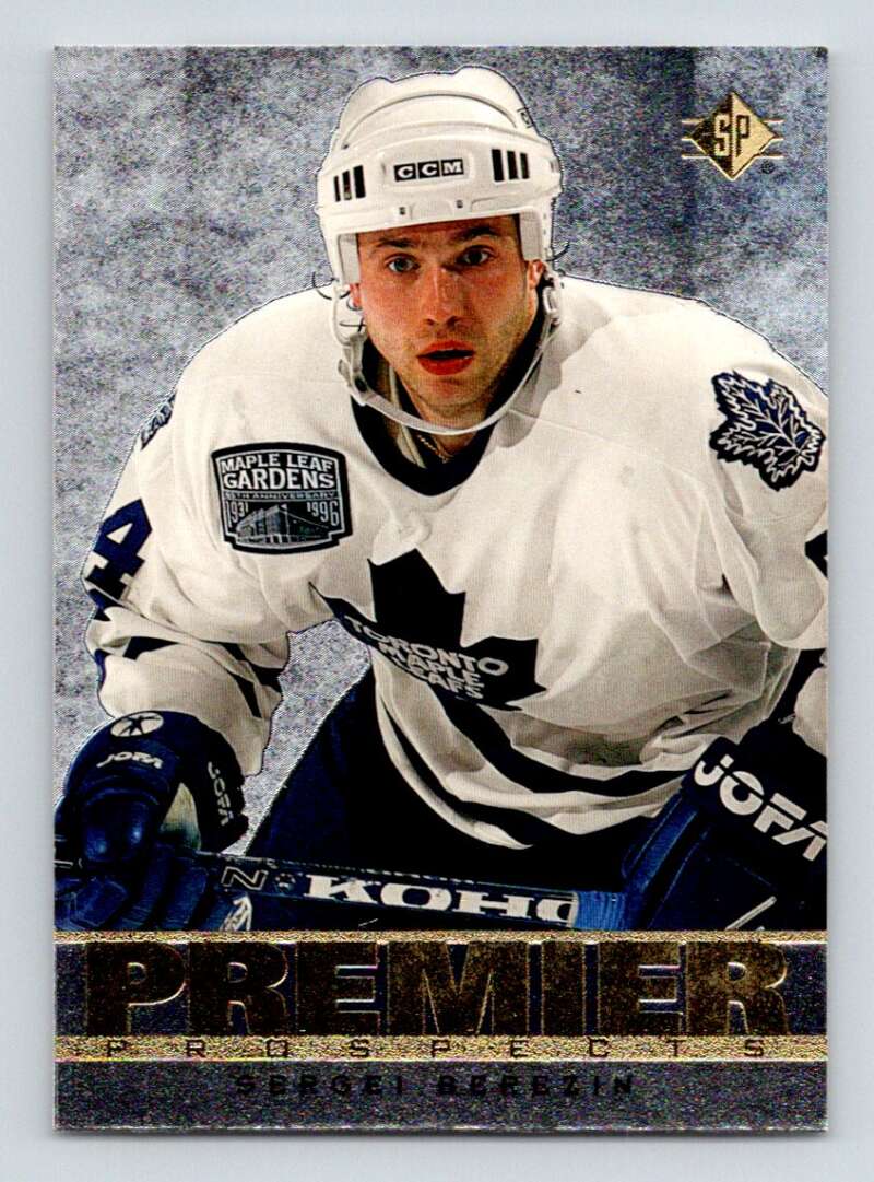 1996-97 SP Hockey #188 Sergei Berezin RC Rookie Leafs V91117 Image 1
